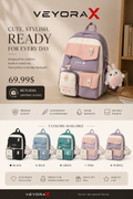 Women's Ins Japanese Style Large Capacity Backpack