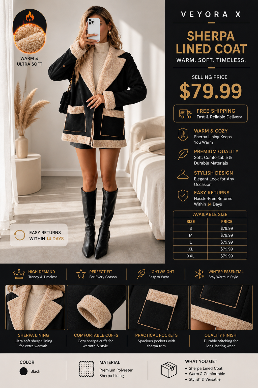 Women's Suede & Lambswool Contrast Jacket