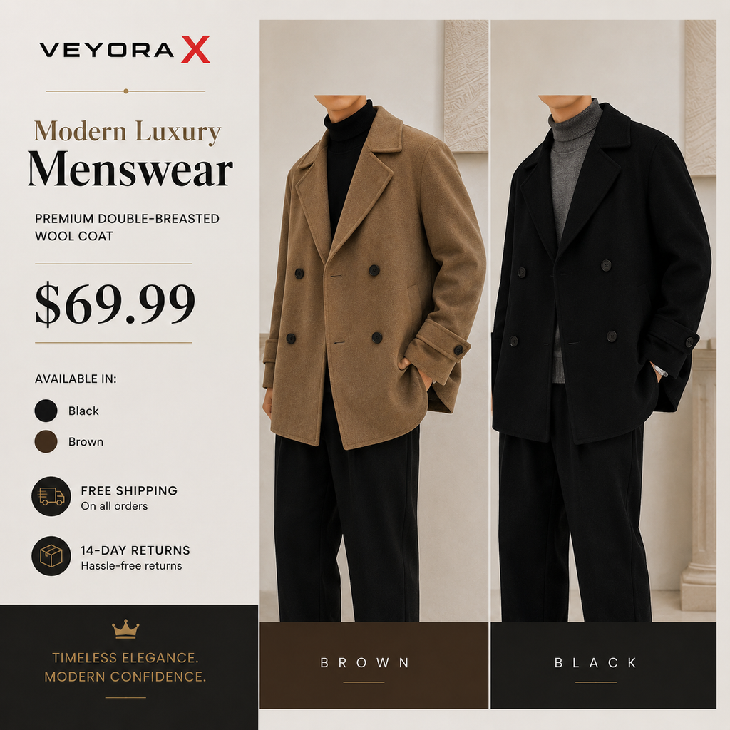 Non-cashmere Wool Trench Coat For Men
