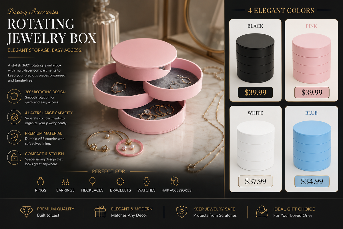 Plastic Jewelry Box Storage Container