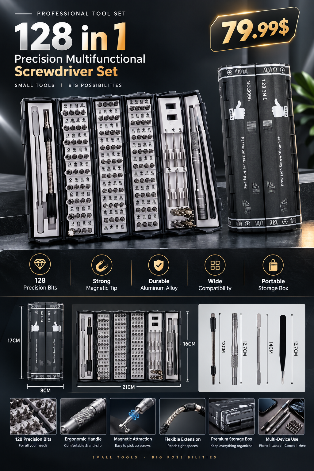 Screwdriver Set 128-in-one Tool Precision Electronic Alloy Steel Mobile Phone