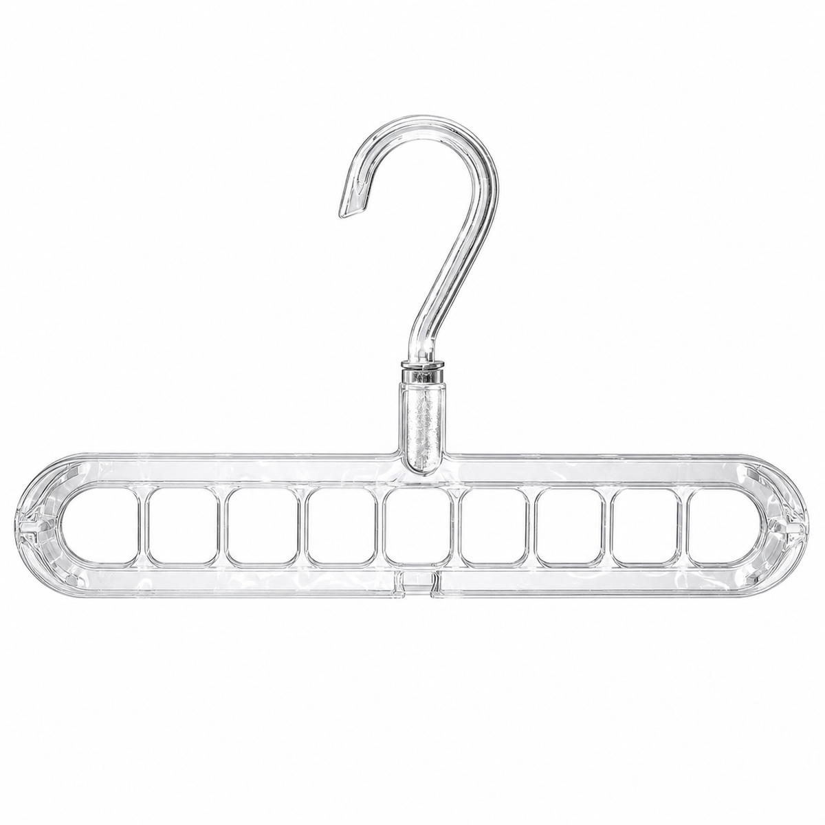 Transparent Silver Nine Empty Hanger Household Multifunctional