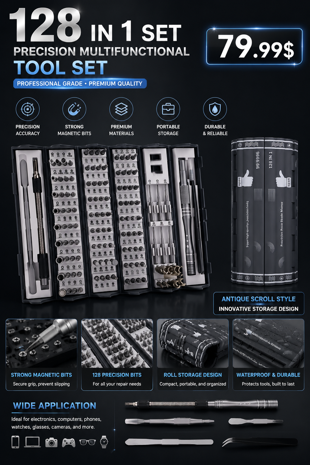 Screwdriver Set 128-in-one Tool Precision Electronic Alloy Steel Mobile Phone