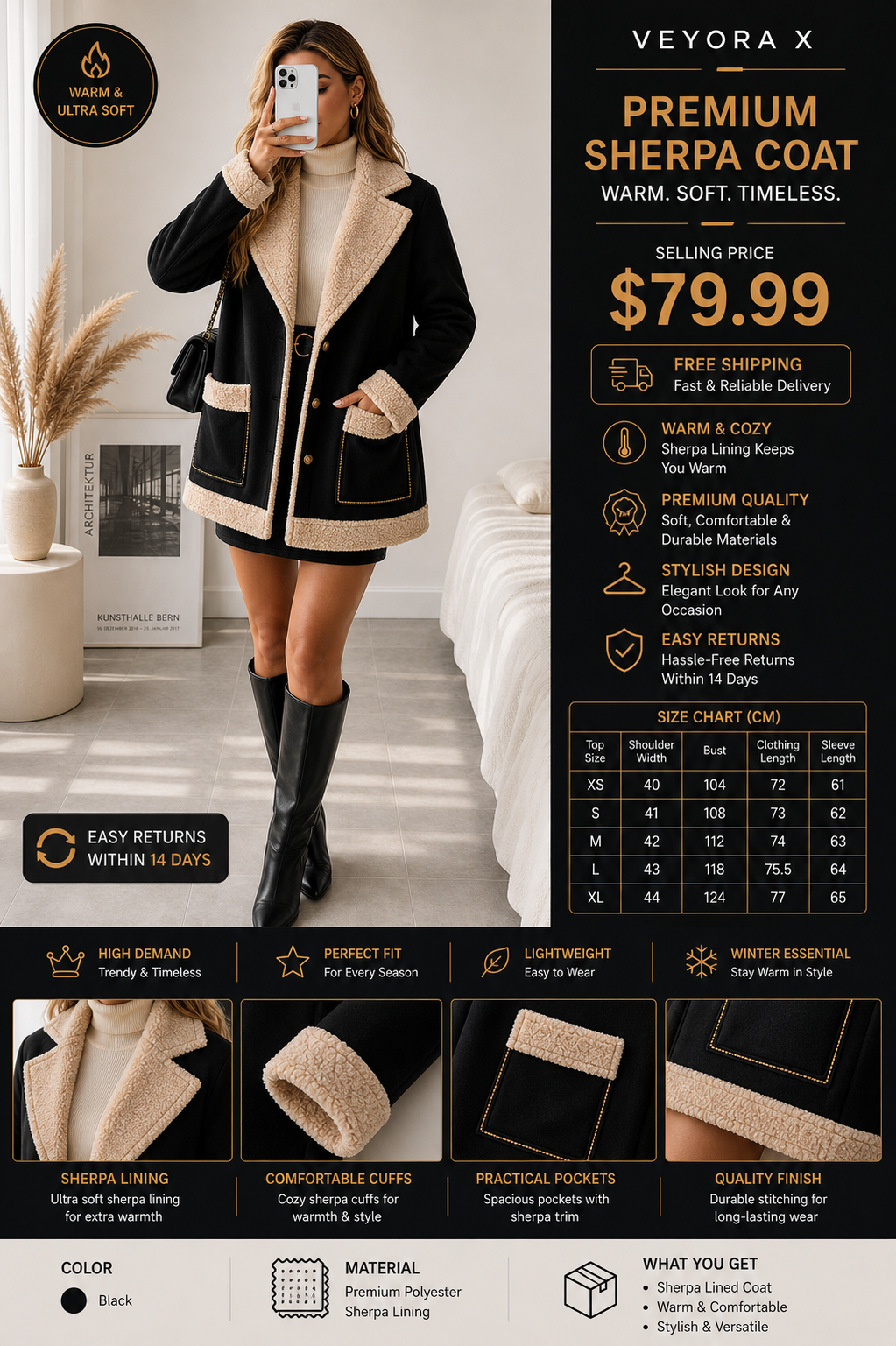 Women's Suede & Lambswool Contrast Jacket