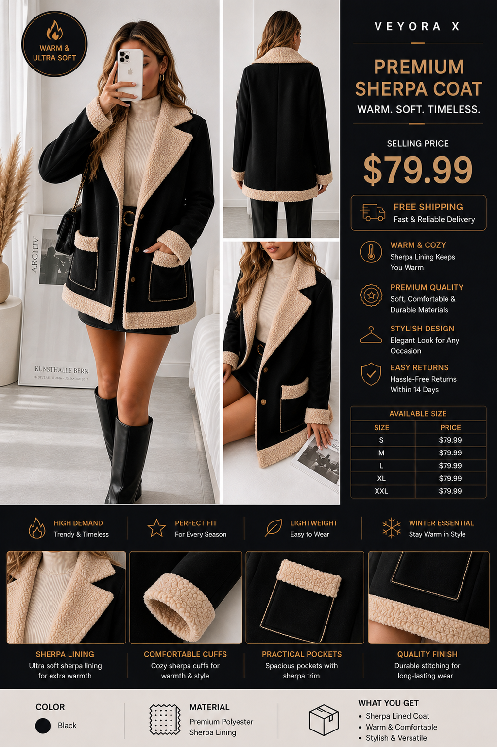 Women's Suede & Lambswool Contrast Jacket