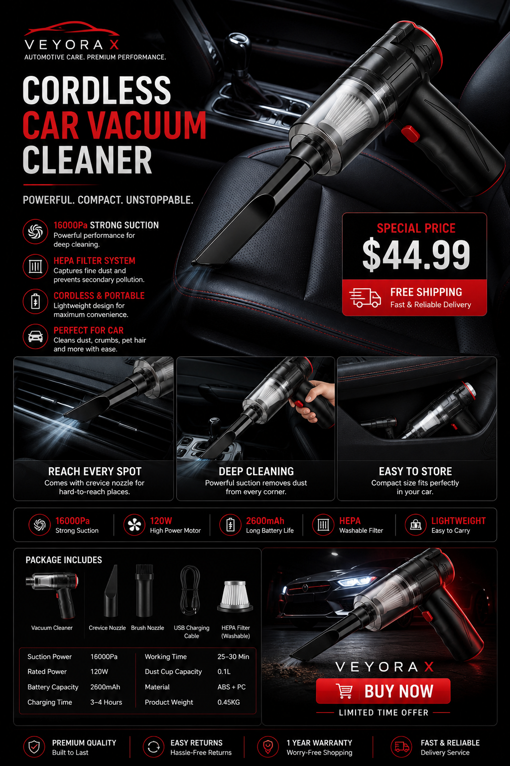 Blow And Suction Dual Purpose Vacuum Gun Wireless