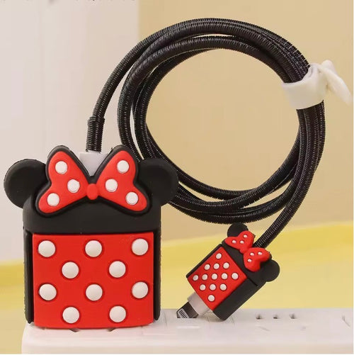 Cartoon Cute Soft Silicone Charger Protective Case For IPhone 11 12 13 14 15 18/20W Fast Charge Protection Charger Cover