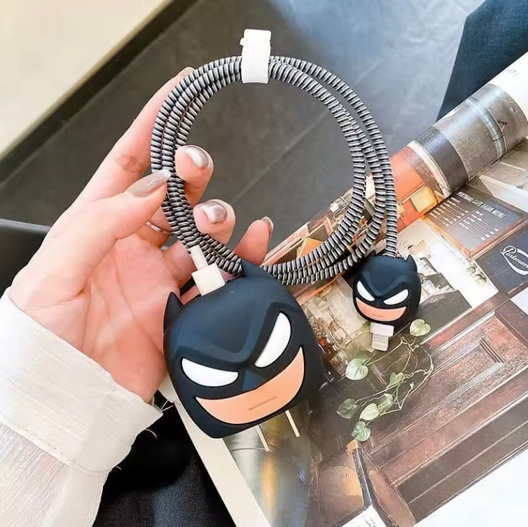 Cartoon Cute Soft Silicone Charger Protective Case For IPhone 11 12 13 14 15 18/20W Fast Charge Protection Charger Cover