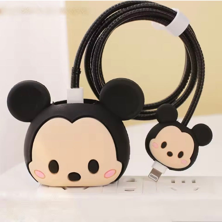 Cartoon Cute Soft Silicone Charger Protective Case For IPhone 11 12 13 14 15 18/20W Fast Charge Protection Charger Cover