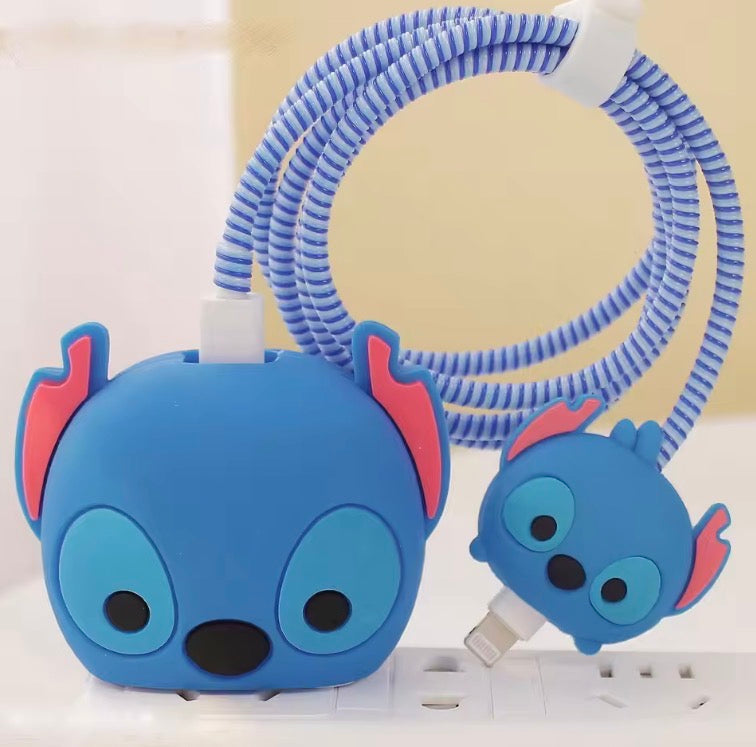 Cartoon Cute Soft Silicone Charger Protective Case For IPhone 11 12 13 14 15 18/20W Fast Charge Protection Charger Cover