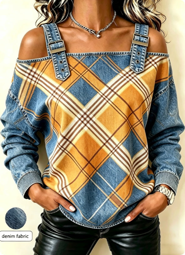 True Cowboy Direct Spray Printed Women's Denim Dress