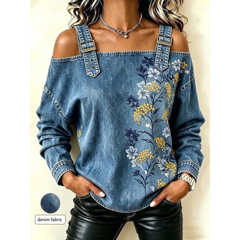 True Cowboy Direct Spray Printed Women's Denim Dress
