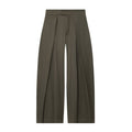Womens Simple Loose Fitting Pleated Trousers