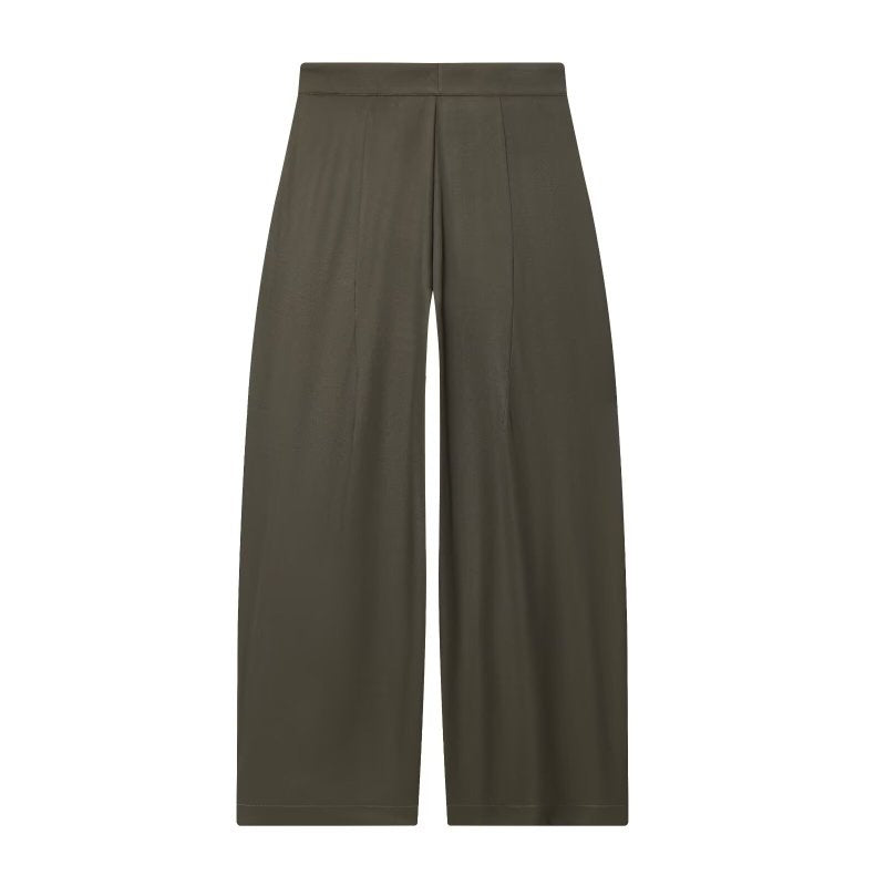 Womens Simple Loose Fitting Pleated Trousers