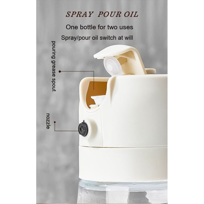 470ML Olive Oil Sprayer Dispenser For Cooking BBQ 2 In 1 Glass Oil Vinegar Soy Sauce Spray Kitchen Oil Bottle For Air Fryer