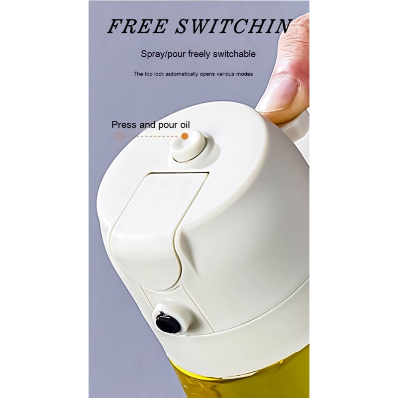 470ML Olive Oil Sprayer Dispenser For Cooking BBQ 2 In 1 Glass Oil Vinegar Soy Sauce Spray Kitchen Oil Bottle For Air Fryer