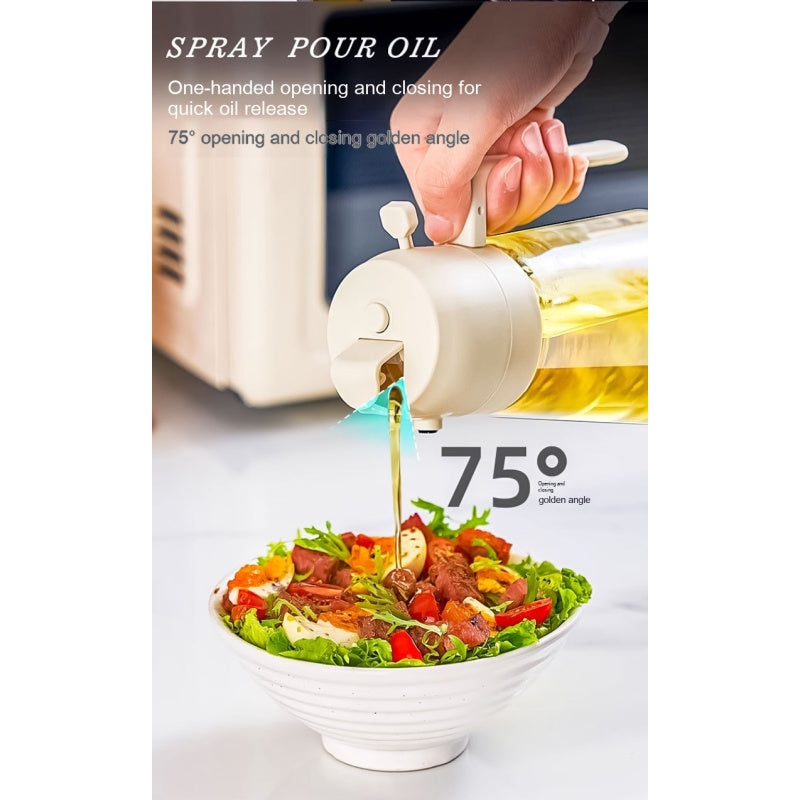 470ML Olive Oil Sprayer Dispenser For Cooking BBQ 2 In 1 Glass Oil Vinegar Soy Sauce Spray Kitchen Oil Bottle For Air Fryer