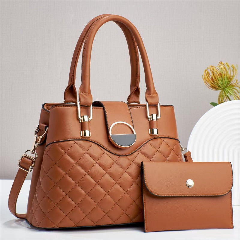 Quilted Minimalist Large Bag Tote Shoulder