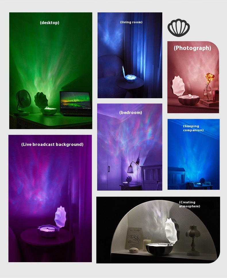 Wireless Small Bluetooth Mini Shell Light Stereo