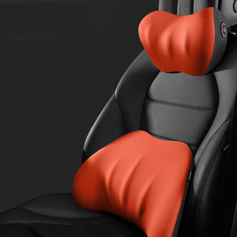 Car Memory Foam Headrest Lumbar Support