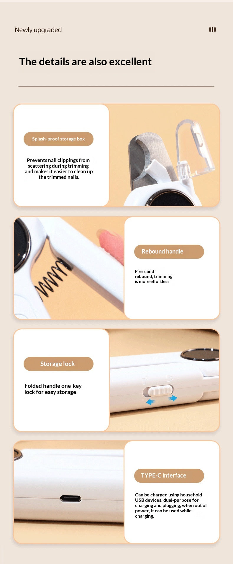 Dog Nail Clippers Pet Nail Grinder